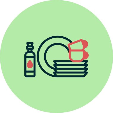 Tabak ikonu vektör illüstrasyon tasarımı