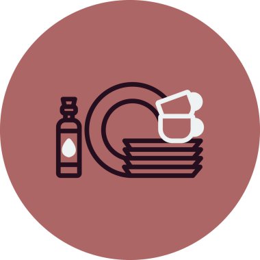 Tabak simgesi, vektör illüstrasyonu