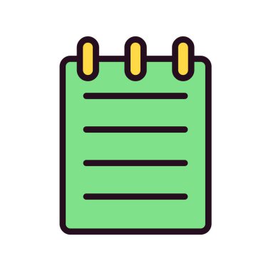 Not simgesi vektör illüstrasyon tasarımlı pano