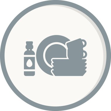 Tabak simgesi, vektör illüstrasyonu