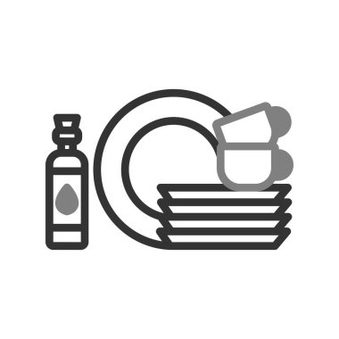 Tabak simgesi, vektör illüstrasyonu