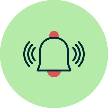 zil simgesi, düz mobil uygulama sembolü veya bildirim