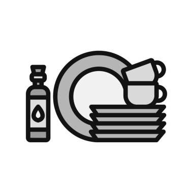 Tabak simgesi, vektör illüstrasyonu