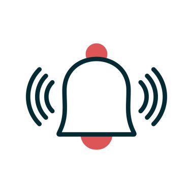 zil simgesi, düz mobil uygulama sembolü veya bildirim