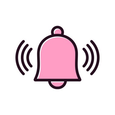 zil simgesi, düz mobil uygulama sembolü veya bildirim