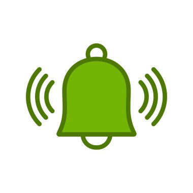 zil simgesi, düz mobil uygulama sembolü veya bildirim