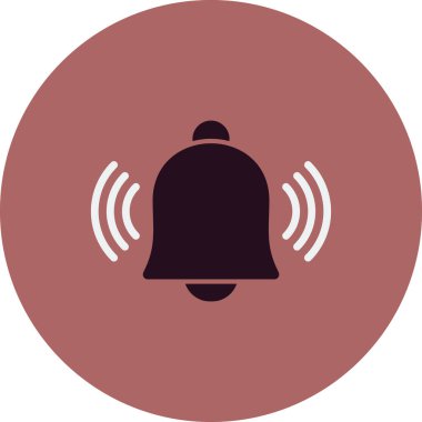 zil simgesi, düz mobil uygulama sembolü veya bildirim