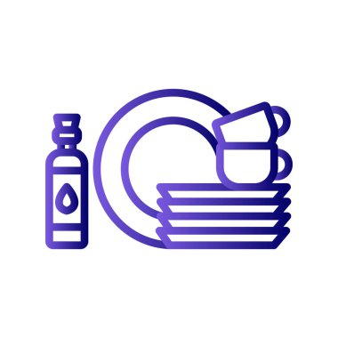 Tabak simgesi, vektör illüstrasyonu