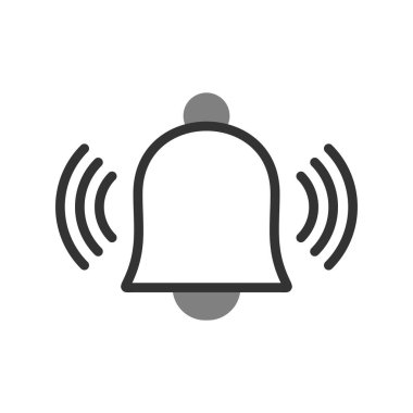 ringing bell icon vector, flat mobile application symbol or notification