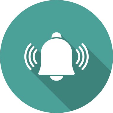 zil simgesi, düz mobil uygulama sembolü veya bildirim