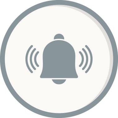 zil simgesi, düz mobil uygulama sembolü veya bildirim