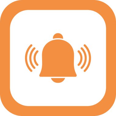 zil simgesi, düz mobil uygulama sembolü veya bildirim