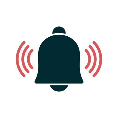 zil simgesi, düz mobil uygulama sembolü veya bildirim