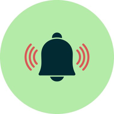 zil simgesi, düz mobil uygulama sembolü veya bildirim