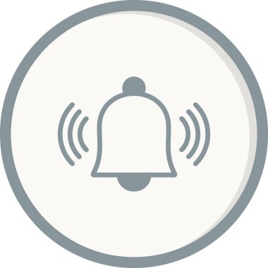 zil simgesi, düz mobil uygulama sembolü veya bildirim