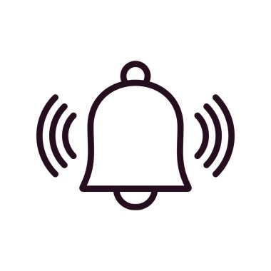 zil simgesi, düz mobil uygulama sembolü veya bildirim