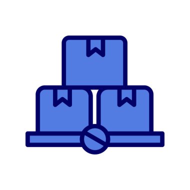 Depo. Web simgesi basit illüstrasyon