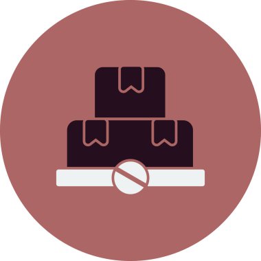 Depo. Web simgesi basit illüstrasyon