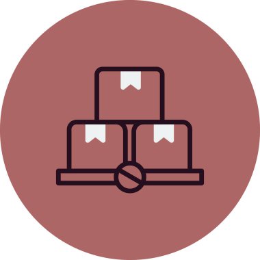 Depo. Web simgesi basit illüstrasyon