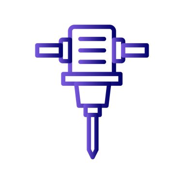 Matkap Deliği Makinesi simgesi, modern vektör illüstrasyon tasarımı.