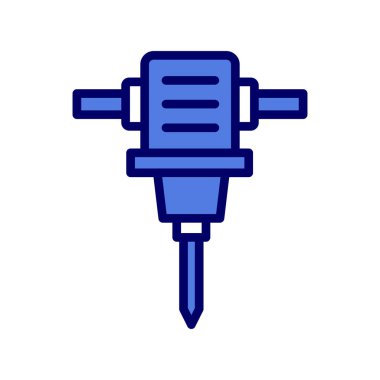 Matkap Deliği Makinesi simgesi, modern vektör illüstrasyon tasarımı.