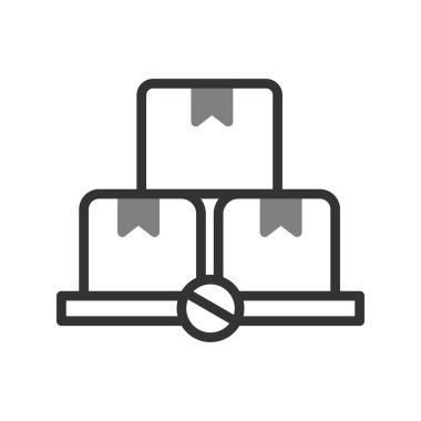 Depo. Web simgesi basit illüstrasyon