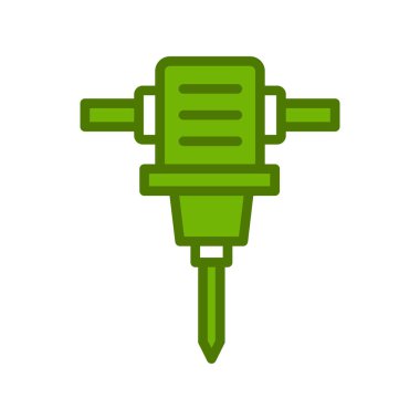 Matkap Deliği Makinesi simgesi, modern vektör illüstrasyon tasarımı.