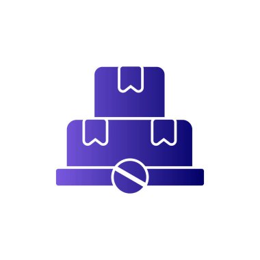 Stok dışında basit simge, vektör illüstrasyonu