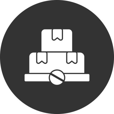 Stok dışında basit simge, vektör illüstrasyonu