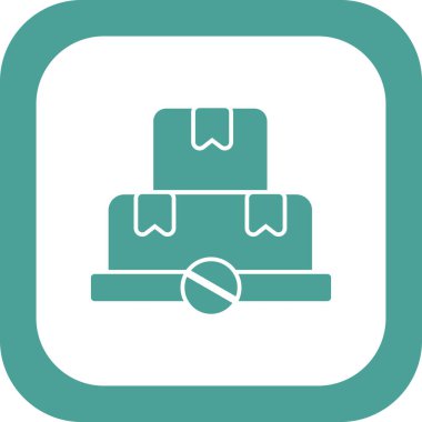 Stok dışında basit simge, vektör illüstrasyonu