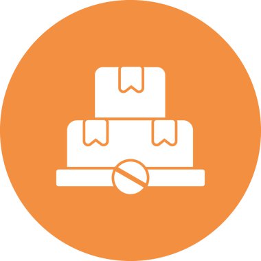 Stok dışında basit simge, vektör illüstrasyonu