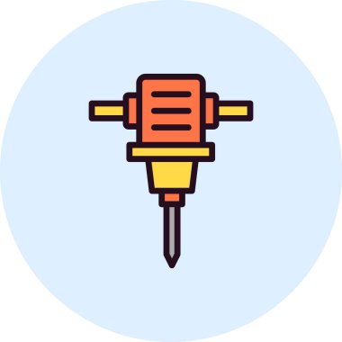 Matkap Deliği Makinesi simgesi, modern vektör illüstrasyon tasarımı.