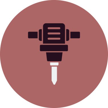 Matkap Deliği Makinesi simgesi, modern vektör illüstrasyon tasarımı.