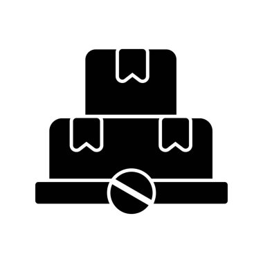 Stok dışında basit simge, vektör illüstrasyonu