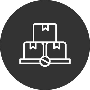 Stok dışında basit simge, vektör illüstrasyonu