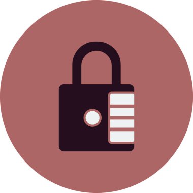 asma kilit ikon vektör çizimi