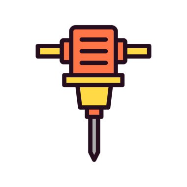 Matkap Deliği Makinesi simgesi, modern vektör illüstrasyon tasarımı.