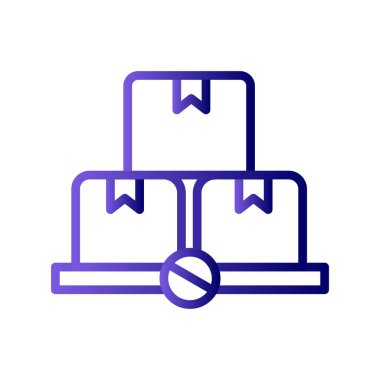 Stok dışında basit simge, vektör illüstrasyonu