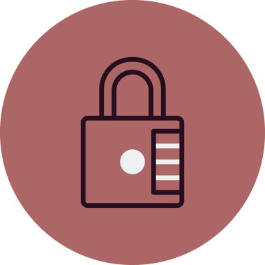 asma kilit ikon vektör çizimi