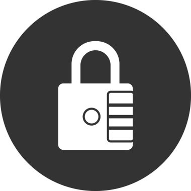 asma kilit ikon vektör çizimi