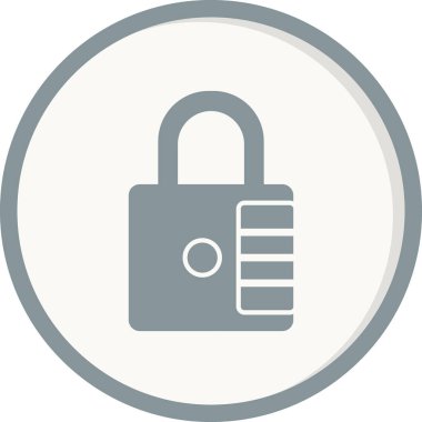 asma kilit ikon vektör çizimi