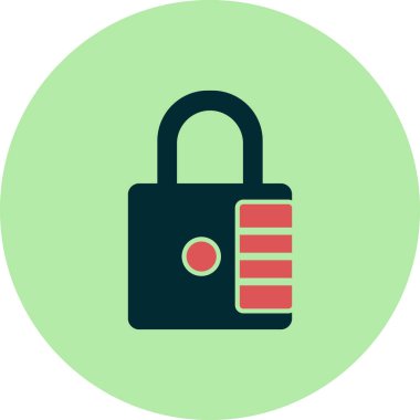 asma kilit ikon vektör çizimi