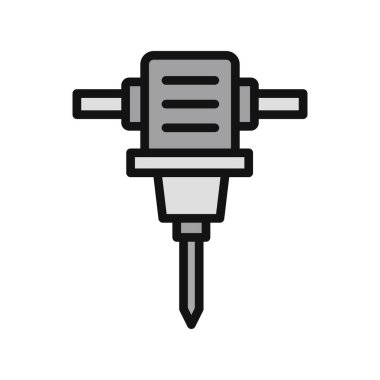 Matkap Deliği Makinesi simgesi, modern vektör illüstrasyon tasarımı.