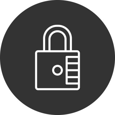 asma kilit ikon vektör çizimi