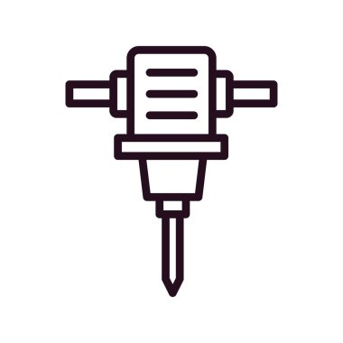 Matkap Deliği Makinesi simgesi, modern vektör illüstrasyon tasarımı.