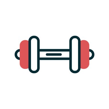 Dumbbell simgesi, modern vektör illüstrasyon tasarımı.