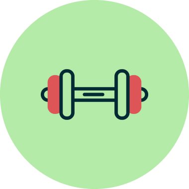 Dumbbell simgesi, modern vektör illüstrasyon tasarımı.