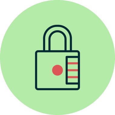 asma kilit ikon vektör çizimi