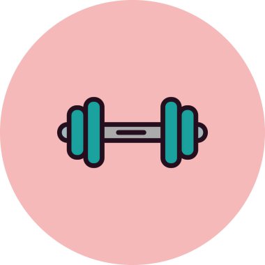 Dumbbell simgesi, modern vektör illüstrasyon tasarımı.