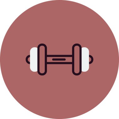 Dumbbell simgesi, modern vektör illüstrasyon tasarımı.